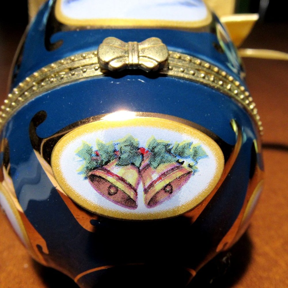 2016 Valerie Parr Hill Mr Christmas Musical Ornament Trinket Box New in Box - Picture 2 of 9